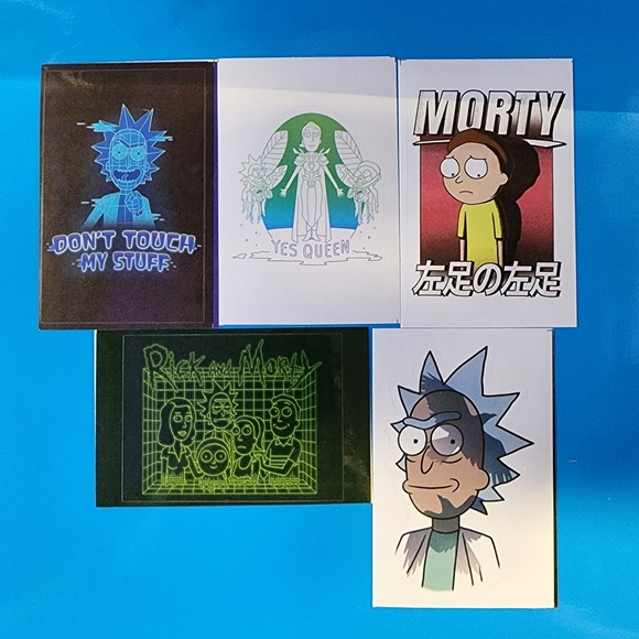 Set of 15 Rick And Morty Vending Machine Stickers, Series 5 - Picture 3 of 9